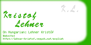 kristof lehner business card